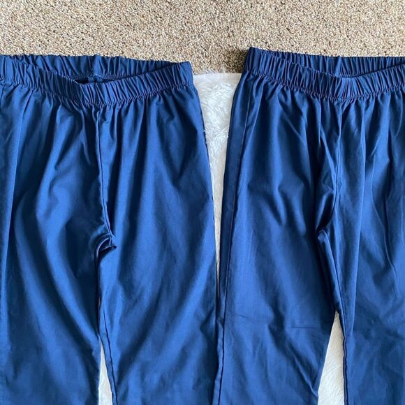 Superior Uniform Blue Scrub Pants 2 Pair Total Pull On Womens Size Small Petite - Picture 3 of 8